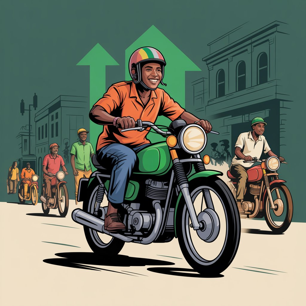 A boda-boda rider securing their future